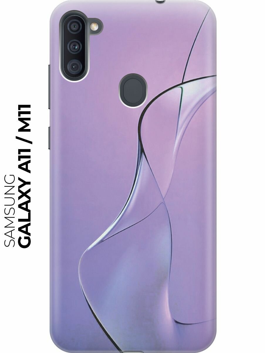 Силиконовый чехол Сиреневый изгиб на Samsung Galaxy A11 / M11 / Самсунг А11 / М11