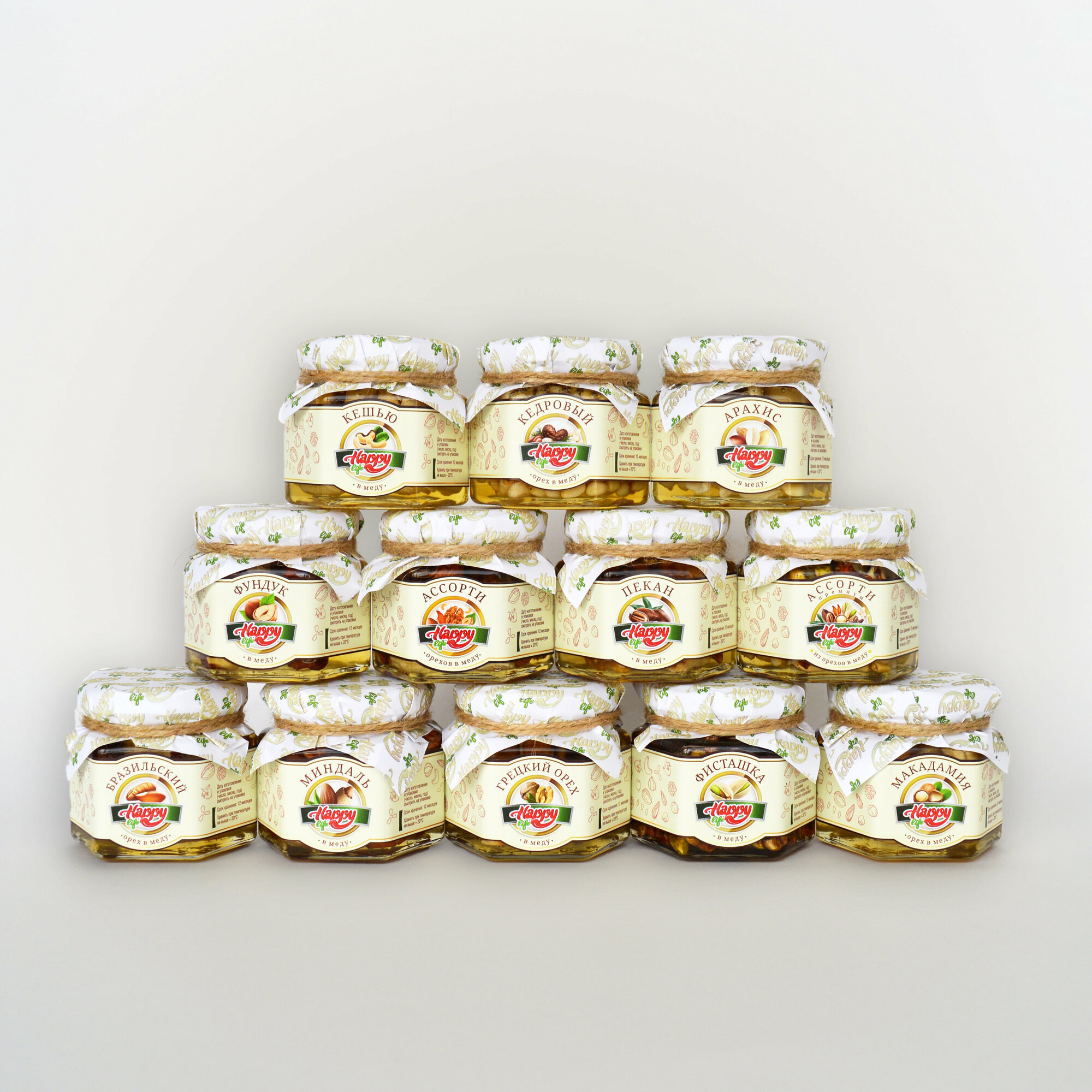 Подарочный набор орехов в меду "гипер", Happy Life - фотография № 2