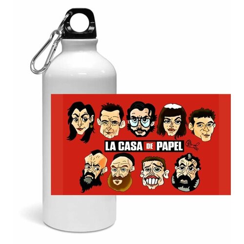 фото Спортивная бутылка бумажный дом, la casa de papel №3 migom