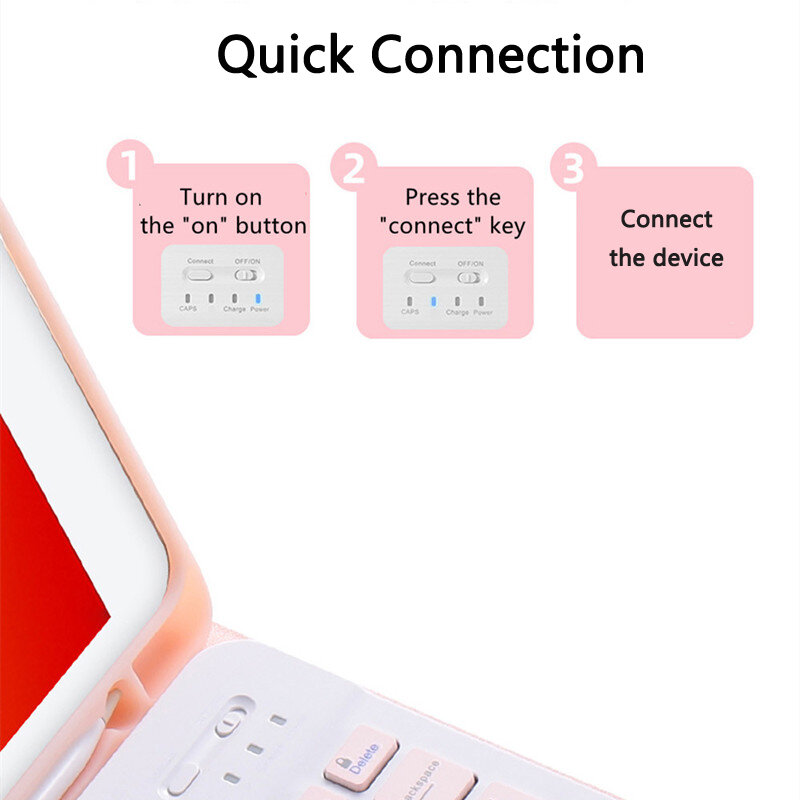 Чехол с беспроводной клавиатурой MyPads для Xiaomi Pad 6, Xiaomi Pad 6 Pro (11.0")