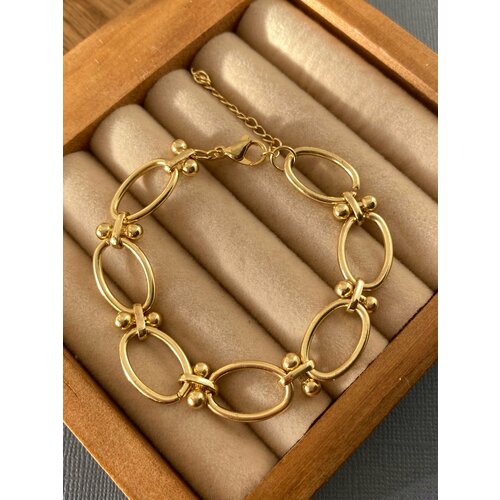 фото Браслет-цепочка el tro, 1 шт., размер 17 см, размер m, золотой