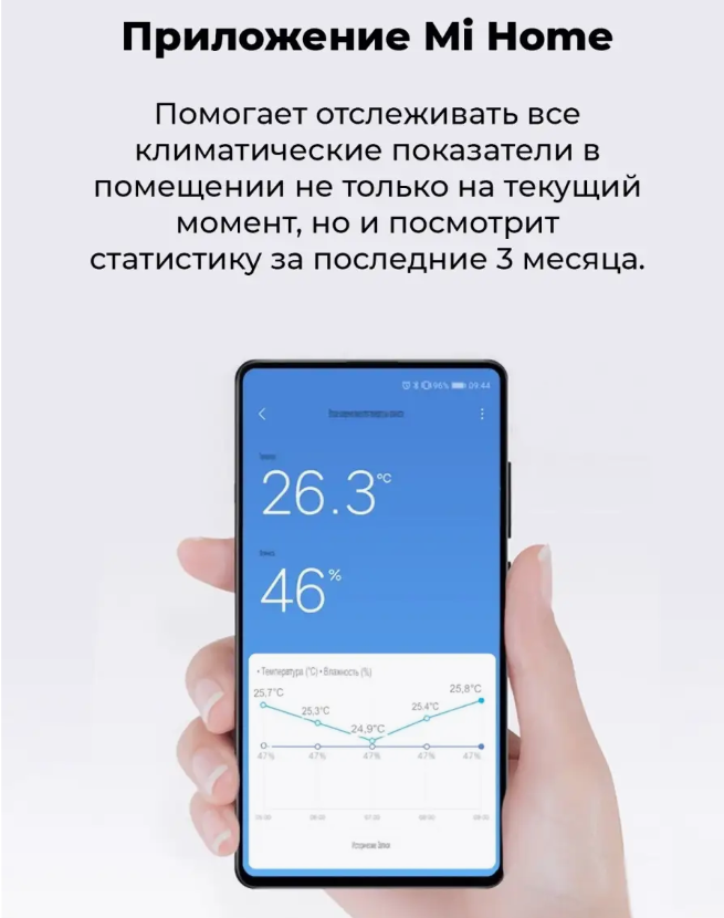 Термометр гигрометр Xiaomi Mijia LYWSD03MMC Bluetooth 4.2 бытовой второе поколение - фотография № 13