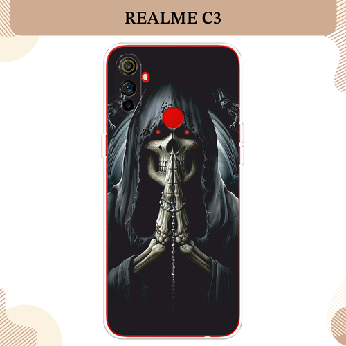 Силиконовый чехол Молитва на Realme C3 / Реалми C3 силиконовый чехол на realme c3 реалми c3 туманные горы