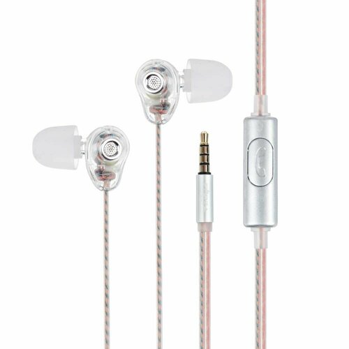 FORZA Наушники проводные внутриканальные гарнитура прозрачный корпус коробка картон 699₽