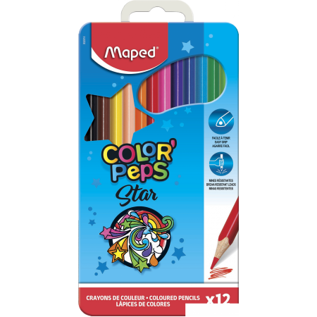 Набор цветных карандашей Maped Color Peps Star 832014 (12 шт)