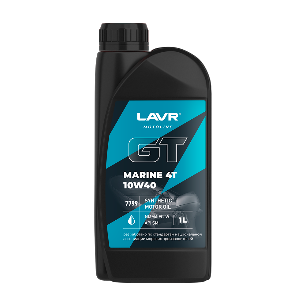 фото Моторное масло GT Marine 4Т 10W40 SM LAVR MOTO, 1 л / Ln7799
