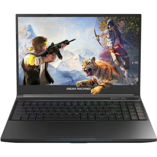 Ноутбук 15.6" DREAM MACHINES (R7-6800H/16Gb/SSD1Tb/RTX3060 6Gb/144Hz/WVA/FHD/noOC) Black