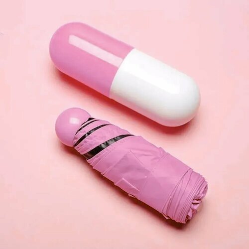 Мини-зонт Roadlike, белый, розовый