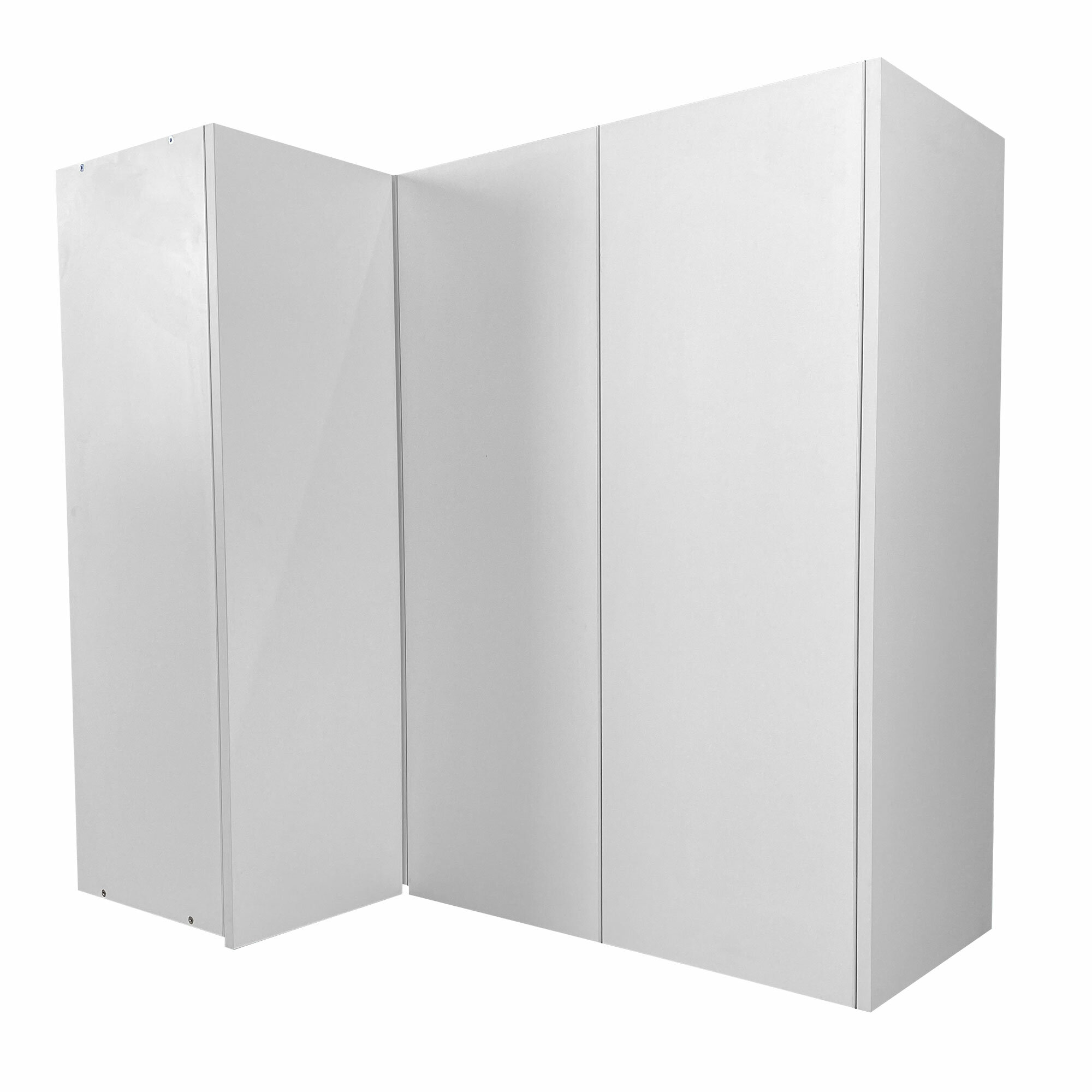 фото Угловой навесной кухонный модуль Бостон Белый