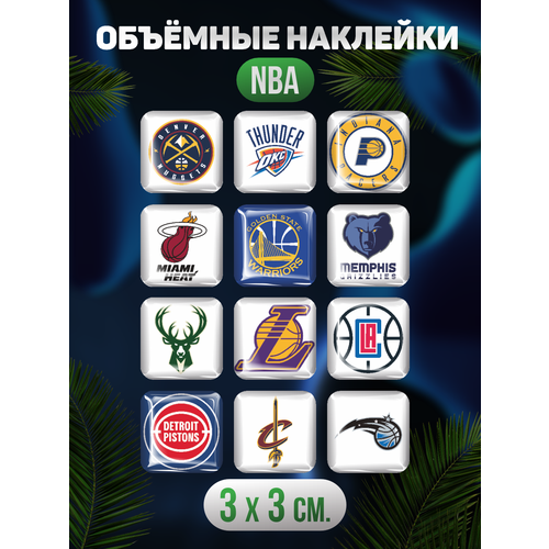 3D стикеры на телефон наклейки NBA НБА