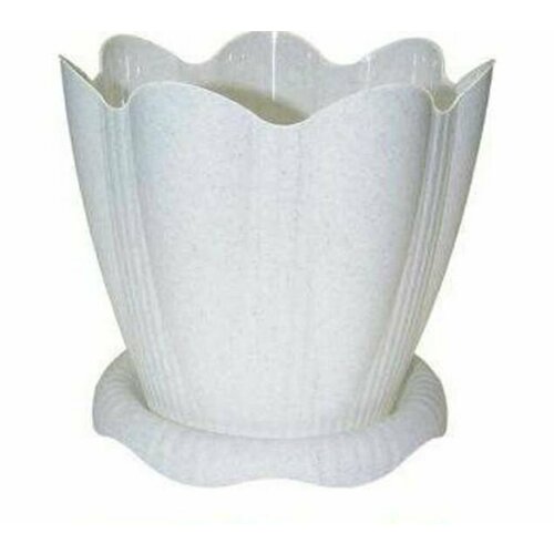 Горшок для цветов Эдельвейс 1,5л с под. Д16см колор , 1шт.