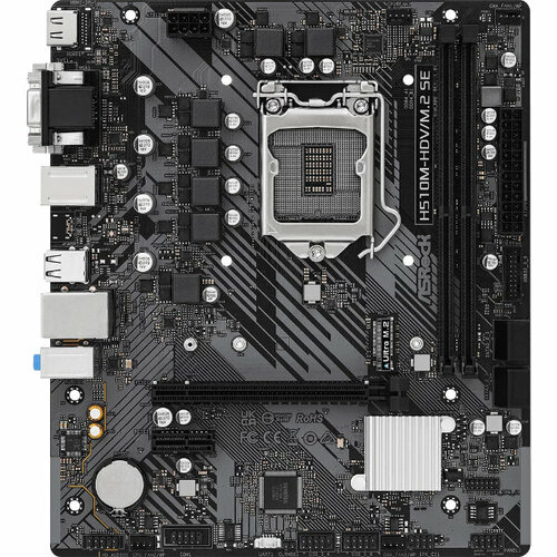 Материнская плата Asrock H510M-HDV/M.2 SE Soc-1200 Intel H470 2xDDR4 mATX AC`97 8ch(7.1) GbLAN+VGA+DVI+HDMI asrock материнская плата h510m hdv m 2 se lga 1200 intel h470 matx ret