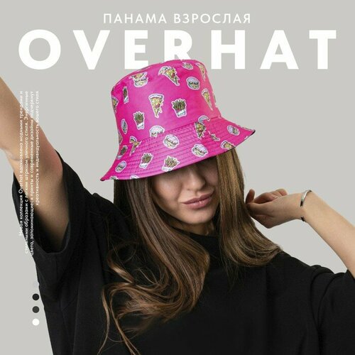 Панама Overhat, размер OneSize, мультиколор панама шляпы от солнца шляпы рыбака для женщин кепки для гольфа супер красиво съемный шнурок для крышки фланелевая ткань