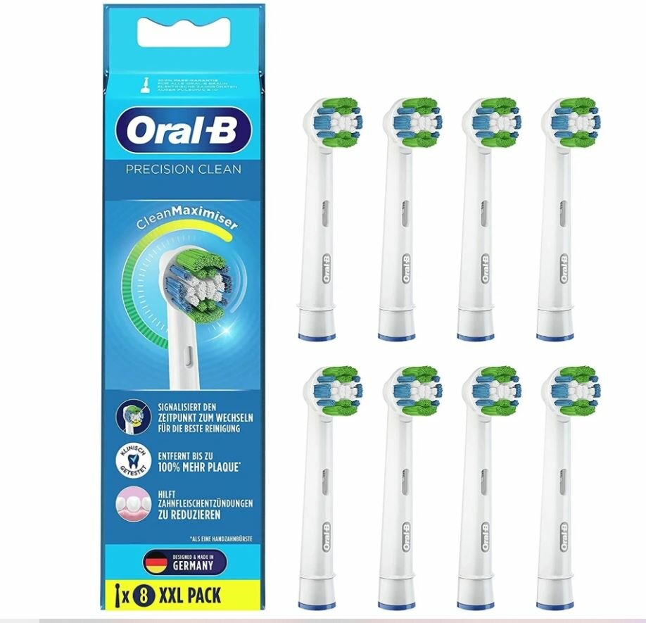 Набор насадок Oral-B Precision Clean CleanMaximiser белый, 8 шт.