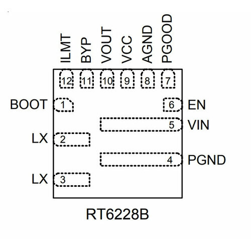 Микросхема RT6228BGQUF K4=