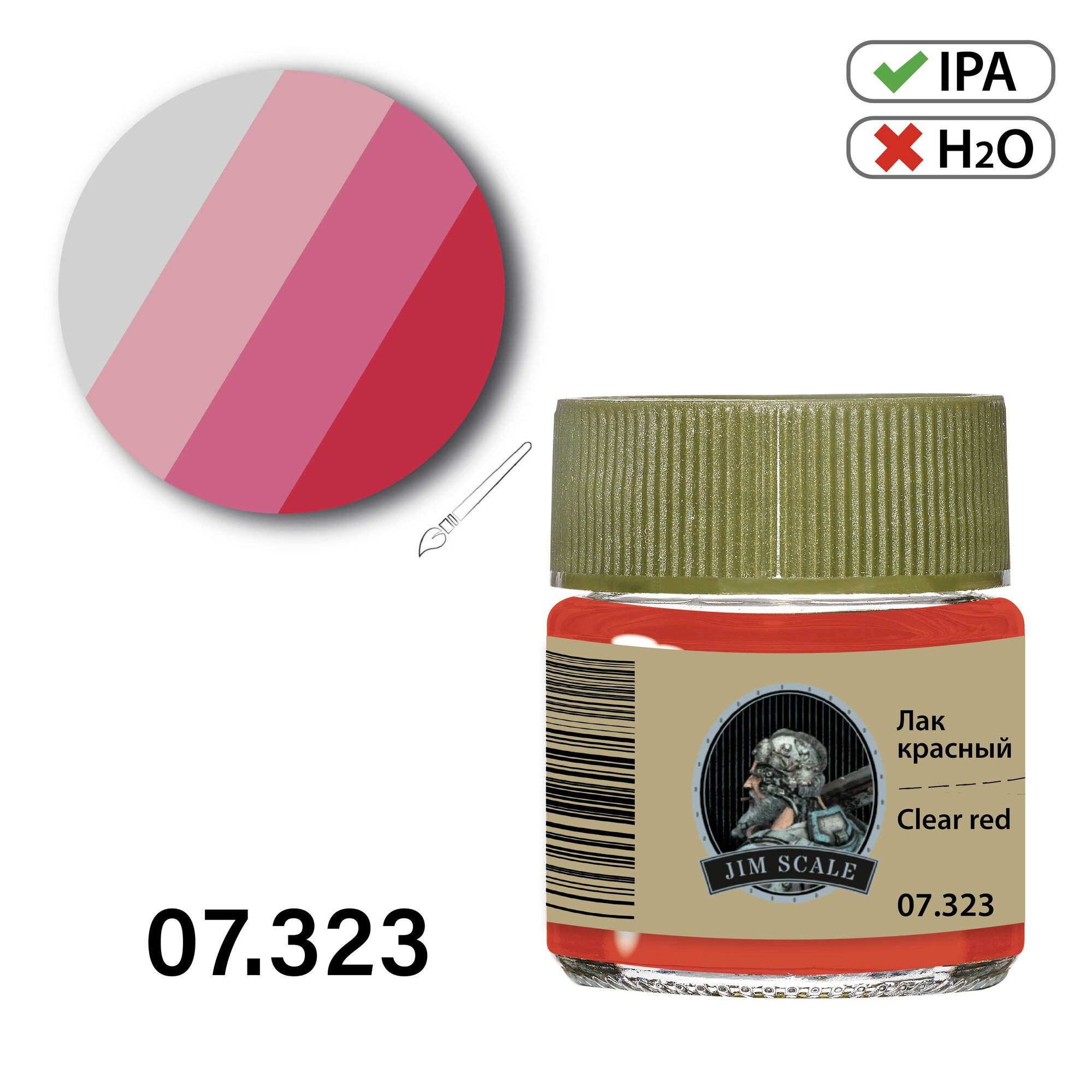 фото Лак спиртовой красный Jim Scale 07.323, 10 мл