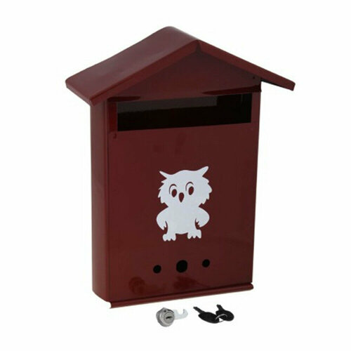 Ящик почтовый Домик с замком вишневый ящик почтовый с замком вертикальный домик вишневый