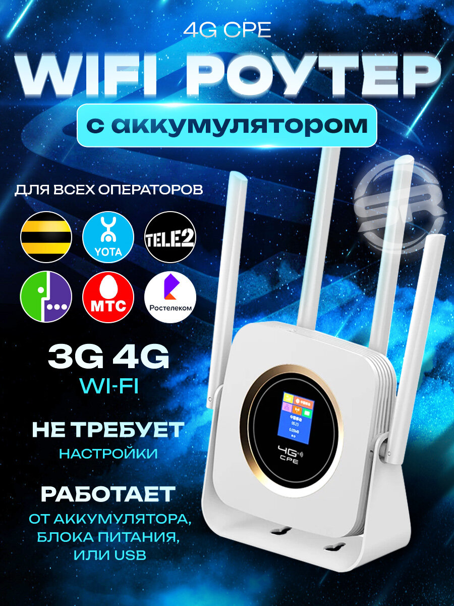 Точка доступа RINGRO CPE903B Белый + Симкарта для интернета в подарок