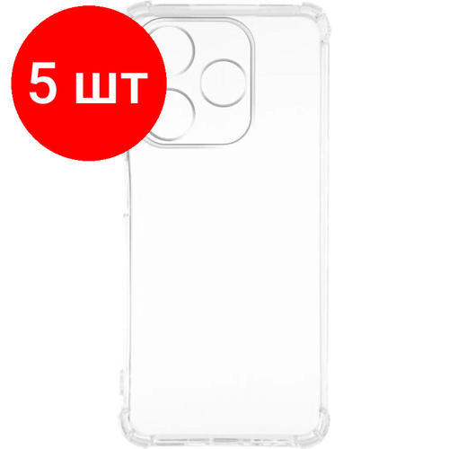 Комплект 5 штук, Чехол накладка силикон Red Line iBox Crystal для Tecno Spark 10c чехол red line ibox crystal oppo a54 усил угл прозрач