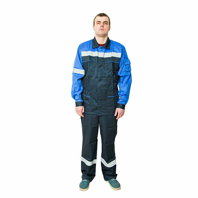 BVR Костюм ИТР Фаворит-2 (куртка брюки) ткань смесовая цвет синий василёк BVR (Разм. 52-54 / Рост 170-176)