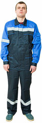 BVR Костюм ИТР Фаворит-2 (куртка, брюки) ткань смесовая, цвет синий василёк BVR (Разм. 48-50 / Рост 170-176)