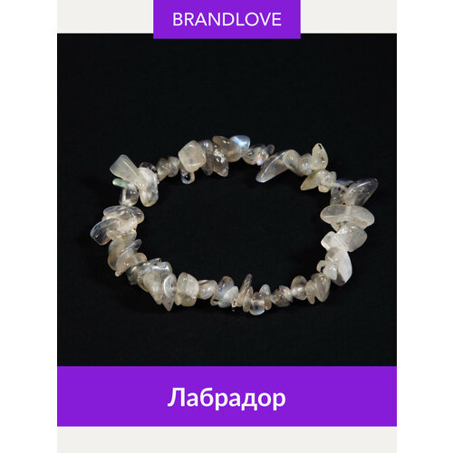 фото Браслет bl jewelry crumble, кварц, лазурит, авантюрин, кварц розовый, чароит, ларимар, янтарь, лабрадор, турмалин, сердолик, малахит, гранат, 1 шт., размер 19 см, серый