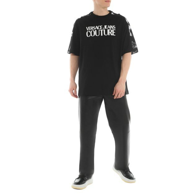 Футболка Versace Jeans Couture, размер M, черный/белый