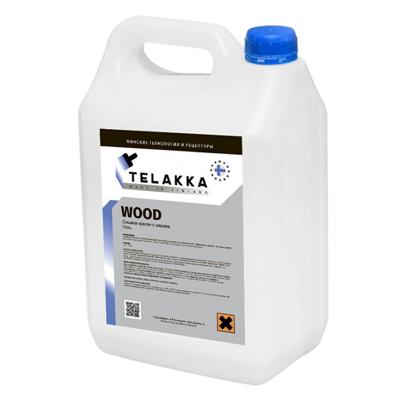 Смывка очиститель краски с дерева, масляной, акриловой, эмали TELAKKA WOOD 5кг