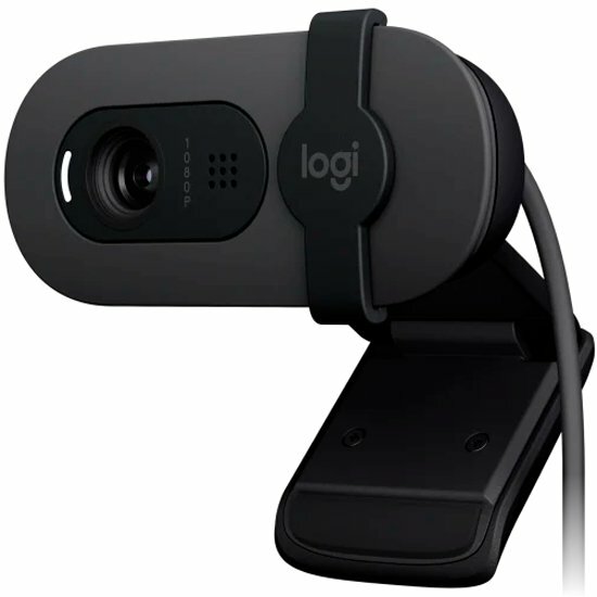 Веб-камера Logitech HD Webcam Brio 90 2Mpix графит (960-001581)