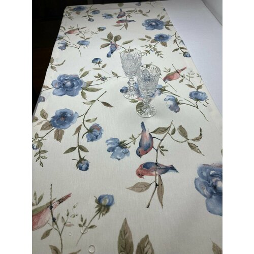 Скатерть - дорожка 42х150 / сервировка на стол / тефлоновая пропитка/ прямоугольная /гипоаллергенная /