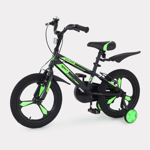 Велосипед двухколесный детский RANT Eclipse черно-зеленый 16