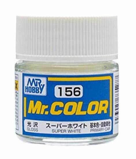 фото MR.HOBBY Mr.Color Super White gloss, Супер Белый глянцевый, Краска акриловая, 10мл