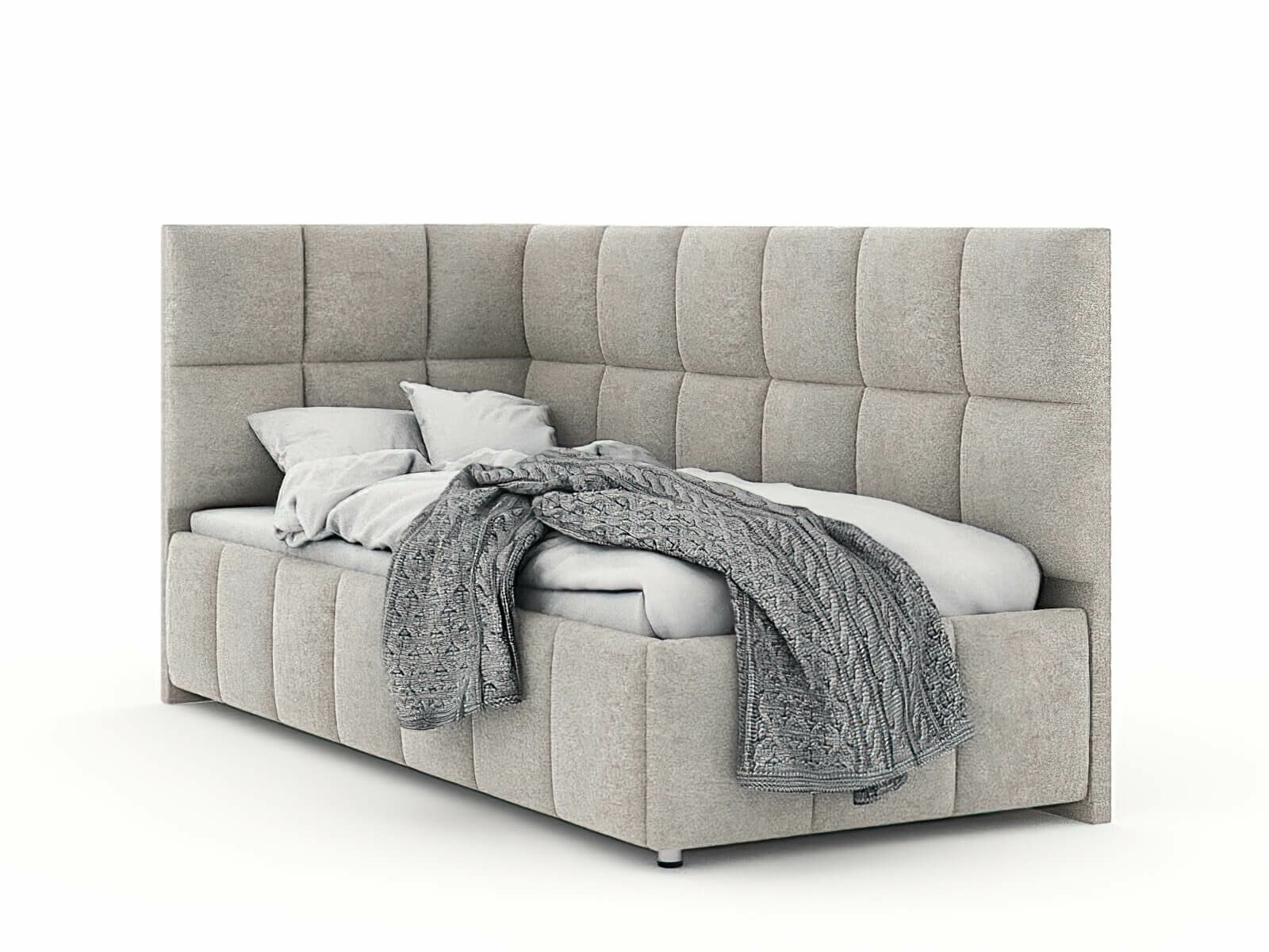 фото Угловая мягкая кровать Влад Эстел с подъемником 120 х 200