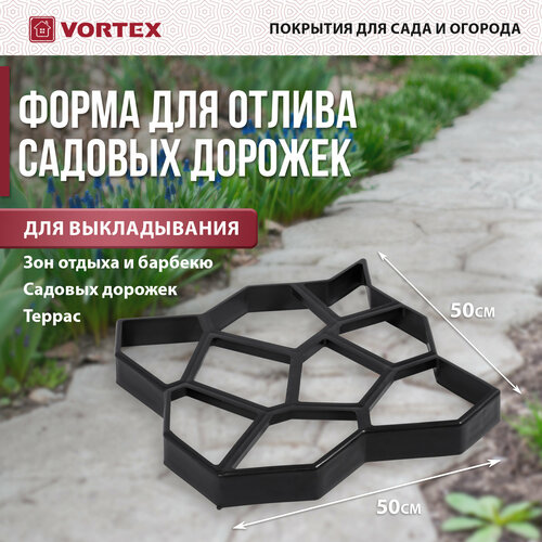 Форма для бетона VORTEX 24074 50x50 черный