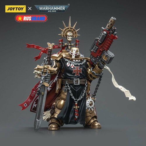 Подвижная фигурка JOYTOY Warhammer 40000 Black Templars High Marshal Helbrecht подвижная фигурка joytoy warhammer 40000 black templars the emperors champion rolantus