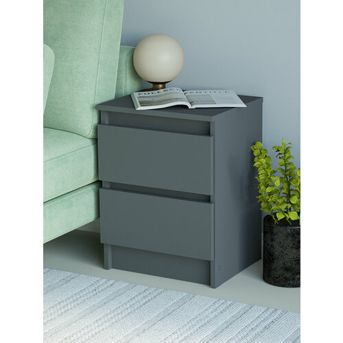 Тумба прикроватная с ящиками графит 40*54*35