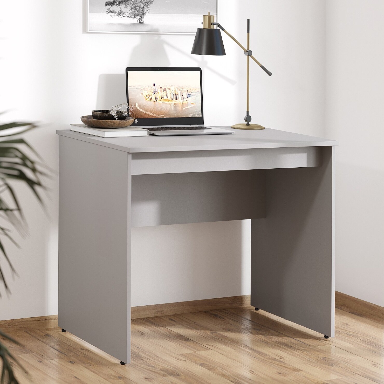Письменный стол, компьютерный стол SKYLAND SIMPLE S-900, серый, 90х60х76 см