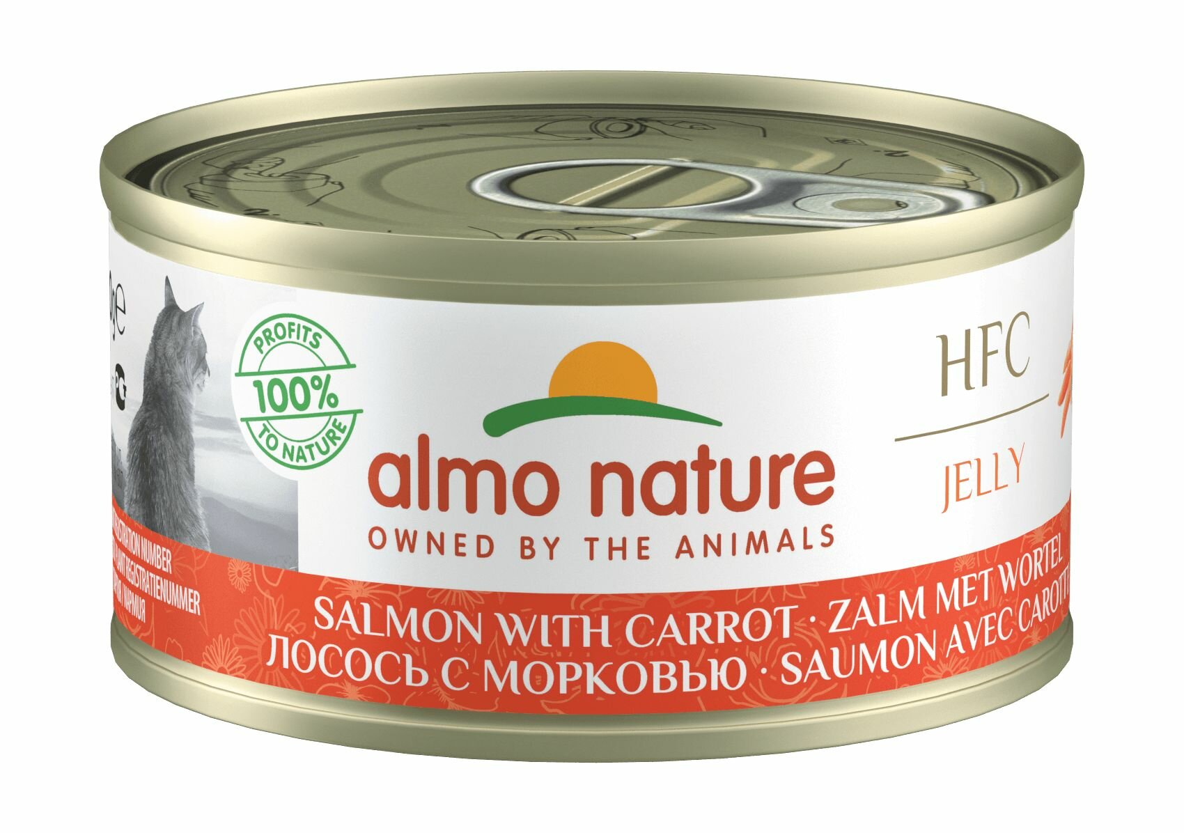 Almo Nature HFC Natural - Консервы для кошек с лососем и морковью 70 гр pp26499.1 Упаковка 24 шт * 70гр