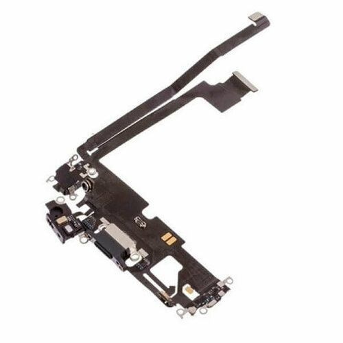 Нижний шлейф для iPhone 12 Pro Max с разъемом зарядки и микрофоном Черный черный