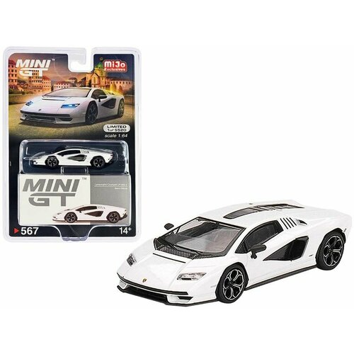 Модель коллекционная Mini GT Lamborghini Countach LPI 800-4 Bianco Siderale коллекционная модель lamborghini countach lpi 800 4 1 24 металл свет звук