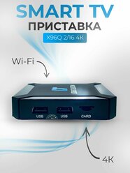 Wi-Fi Смарт ТВ приставка LT96 2/16 4К tv box Лидер телеком