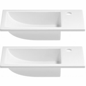 Акционный набор 2 в 1 Wellsee WC Area 151806001, подвесные/мебельные раковины 2 шт, ширина одного ум - фото №15