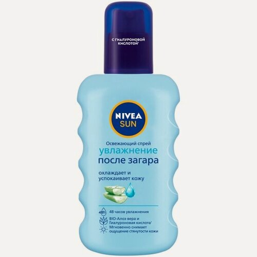 Изображение товара Освежающий спрей для тела Nivea SUN Увлажнение после загара, с алоэ вера, 200 мл.