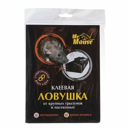 Mr.Mouse клеевая ловушка от крыс ( черный цвет В упаковке) 1 шт./40 (комплект из 6 шт)