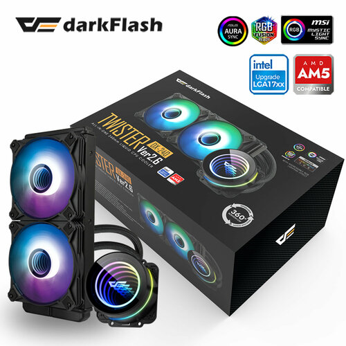 Система охлаждения DarkFlash 240мм Black 4900₽