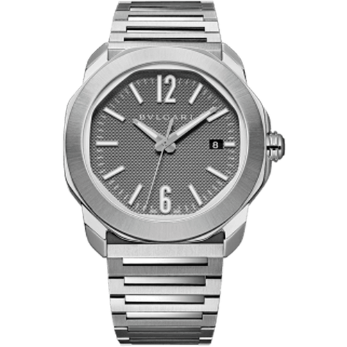 Наручные часы BVLGARI, серебряный, серый