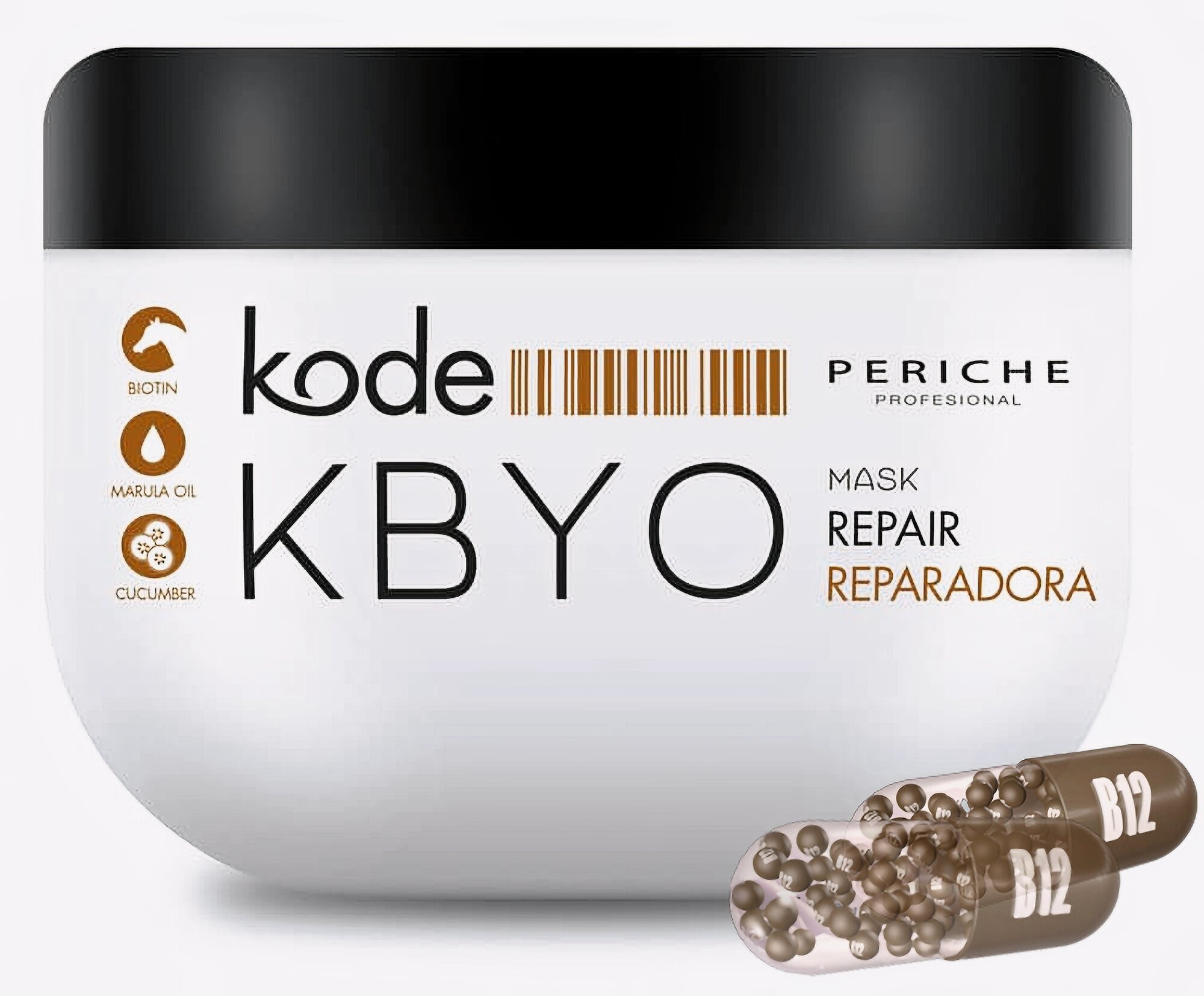 Periche Profesional Kode маска для волос с биотином KBYO, 500 мл