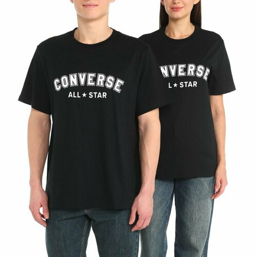 Футболка Converse, размер XS, черный trippy print color block tee