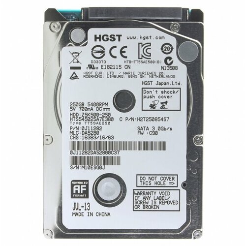 Жесткий диск HGST 0J11282 250Gb 5400 SATA 2,5