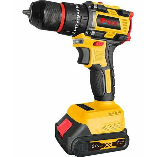 Дрель-шуруповерт аккумуляторная ударная Edon AD-21PBL бесщеточная 7999₽
